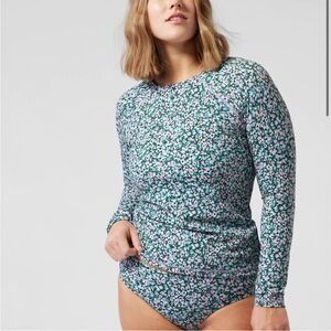 Athleta Point Break Floral Rash Guard